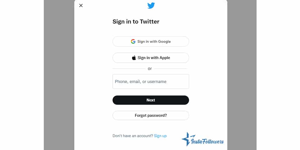 sign in to twitter